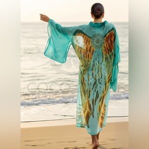 Bohemian Kimono Duster Angel Dreamcatcher Spirit Robe Swimsuit Coverup